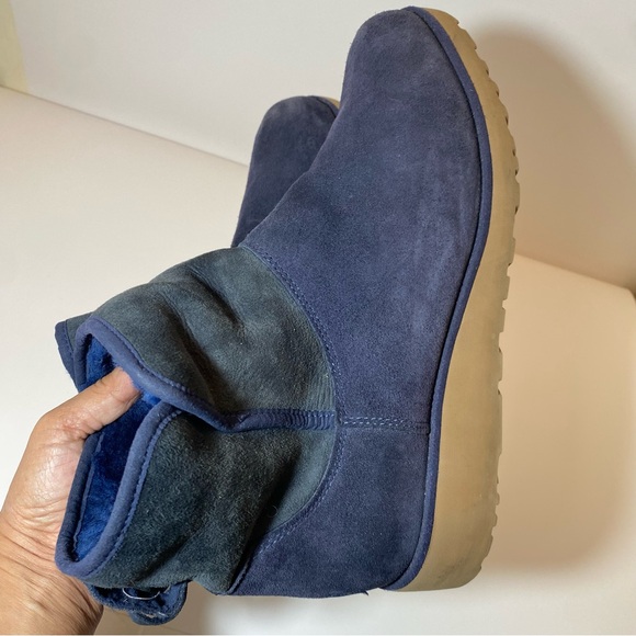 Ugg Women’s Kristen Suede Navy Boots Size 12 - Picture 4 of 10
